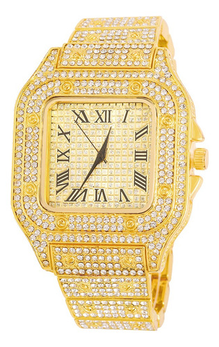 Reloj Exclusive Full Iced Out Con Diamantes De Imitación.