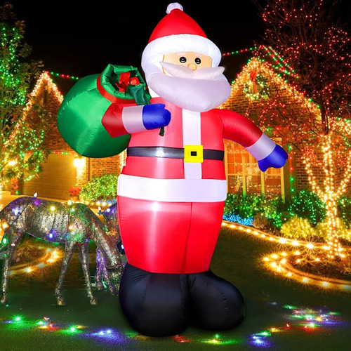 Inflable Navidad Santa Claus 2.4m Luz Led Exterior-interior