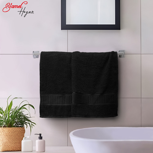 Toalla De Baño 100% Algodón. Lujosa Cenefa. Kit Con 2 Pzas