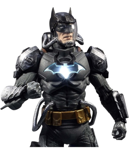 Batman Luz Led Hazmat Suit Figura Gold Lab Dc Mcfarlane Toys