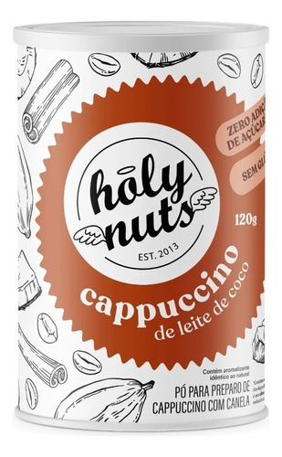 Cappuccino De Leite De Coco Zero Açúcar Em Pó 120g Holy Nuts