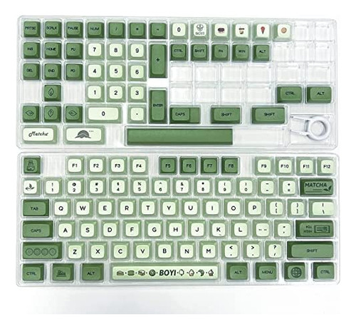 Boyi Matcha Xda Green Custom Keycaps, Pbt Dye-sublimated Xda
