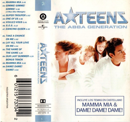 A Teens - The Abba Generation (1999) Cassette Orig Ateens (Usado)