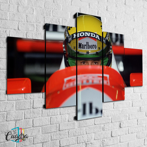 Cuadro Ayrton Senna Decorativo Moderno Poliliptico F1