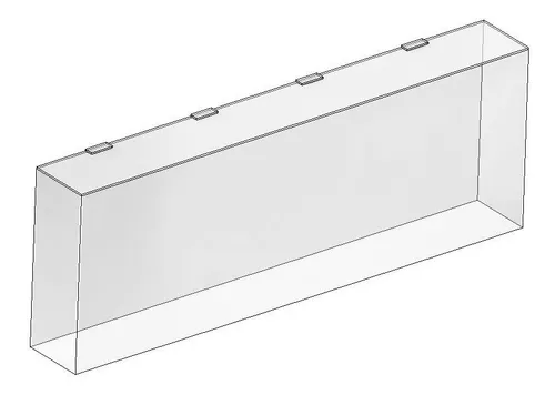 Caja Acrílico Transparente. Tapa Abatible