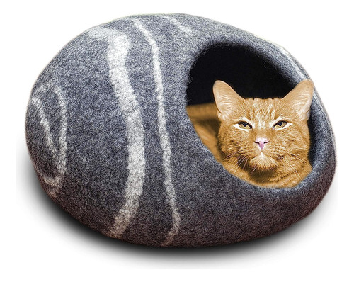 Premium Cat Bed Cave (grande) - Eco Friendly 100% Lana ...