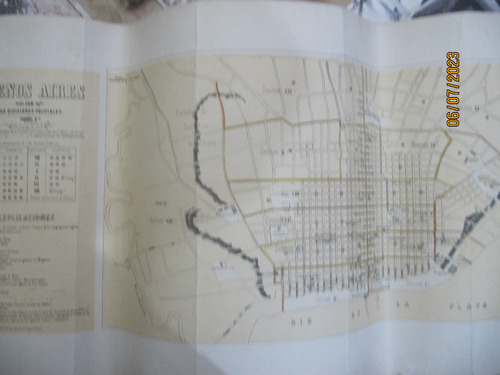 Replica  Antiguo Mapa Buenos Aires Giovanni? Fusoni 1859 