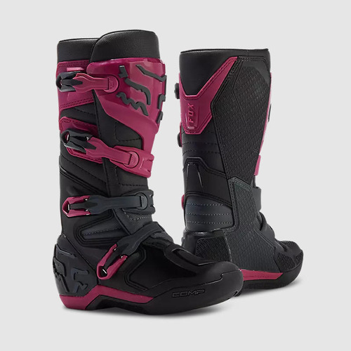 Botas Moto Mujer Comp Morado Fox