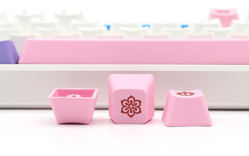 108 Teclas Pc Teclado Mecánico Teclas Pbt Teclas Rosa Y