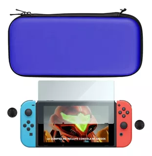 Estuche Nintendo Switch + Mica + Thumbs | Envio Gratis | Case Funda Nes Protector Pikachu | Solo Switch «normal» No Lite