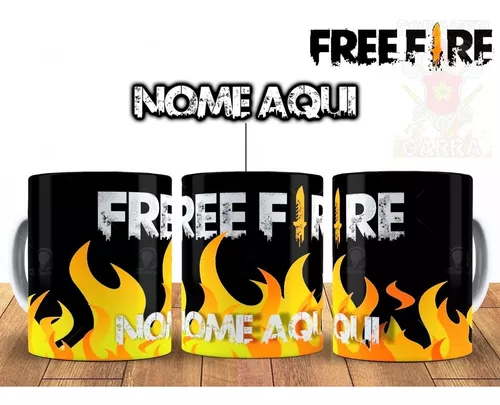 Caneca Game Free Fire Com Nome Personalizado