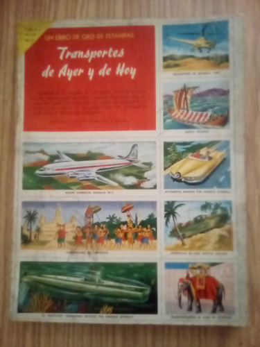 Transportes De Ayer Y Hoy  Libro De Oro De Estampas 1958 