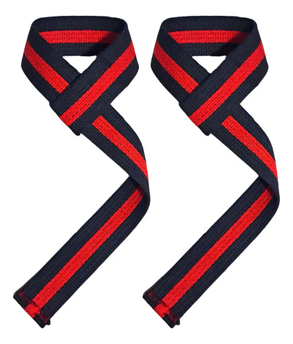 Tala Strap 100% Algodão Crossfit Musculação Premium Cor Tala Strap Preto/Vermelho Fortwazz ZZ50