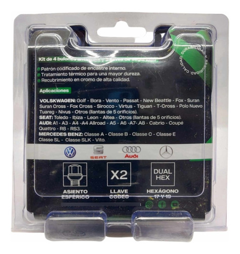 Imagen 2 de 4 de Tuercas De Seguridad Antirrobo Rhino 72428