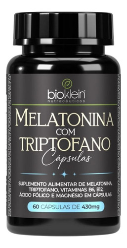 Melatonina Com Triptofano 60 Cápsulas - Bioklein Sabor Sem Sabor