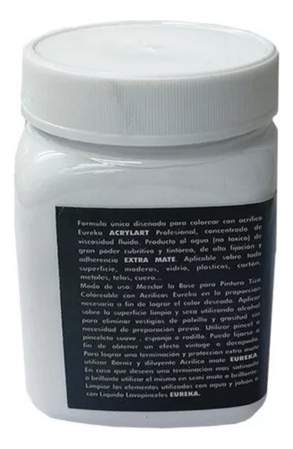 Eureka Base Coloreable Pintura Tiza 250cc Extra Mate