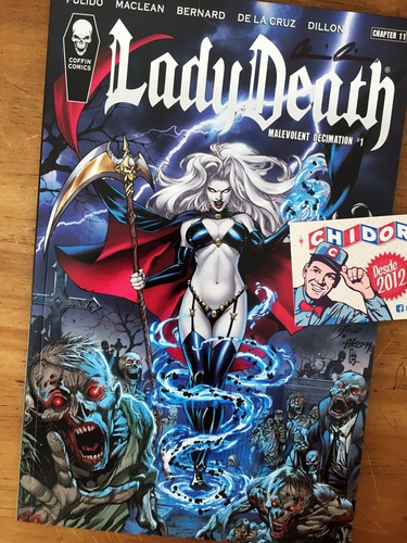 Comic - Lady Death Malevolent Decimation Foil Edition Coa