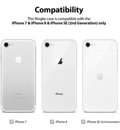 Imagen 3 de 4 de Funda Para iPhone SE 2020 8 7 Ringke Fusion Original Rigida