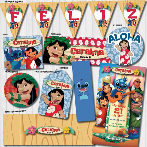 Kit Imprimible Personalizado Candy Bar Lilo & Stitch Stich