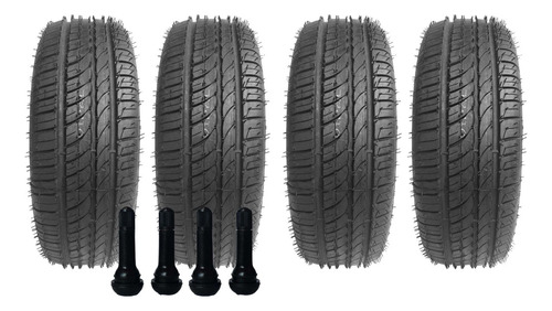 Kit 4 Pneu 185/60/15 Remold Com Borracha Vipal +4 Bicos