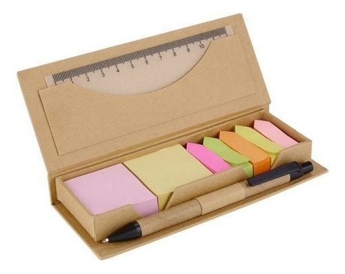 Kit De Post-it/banderitasdecolores/regla/bolígrafo/ecologico Amarillo