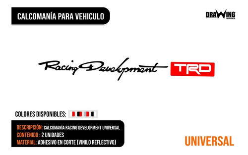 Calcomanias Para Carro Racing Development Trd