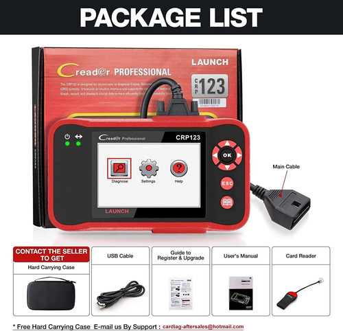 Imagen 6 de 8 de Lanzamiento Obd2 Crp123 Engine/abs/srs Scanner