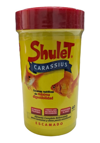  Alimento Peces Balanceado Agua Fria Escamas Shulet X 40grs