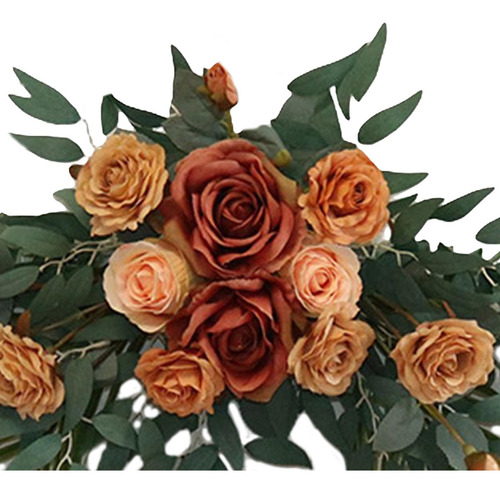 Arreglo De Centro De Mesa Floral Falso Compatible Champán