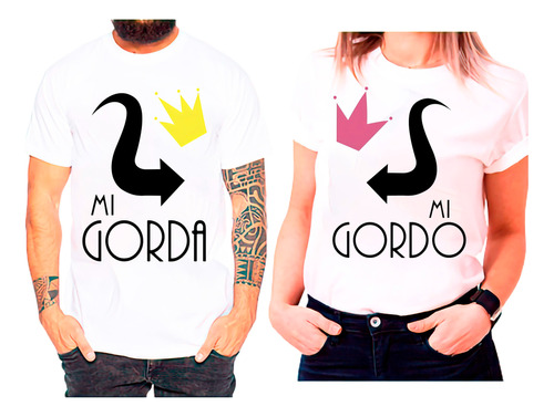 Polera Duo Parejas Día De Los Enamorados Mi Gordo 093