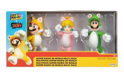 Set De Figuras Super Bowser Furry Luigi Peach Mario Animales