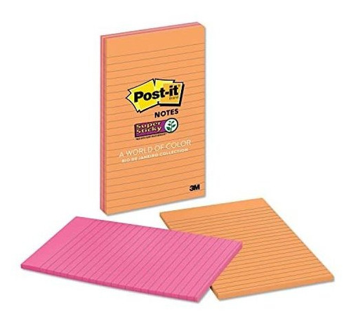 Post-it De Super Sticky Notes, 2x Que Pega La Energía, En 5 