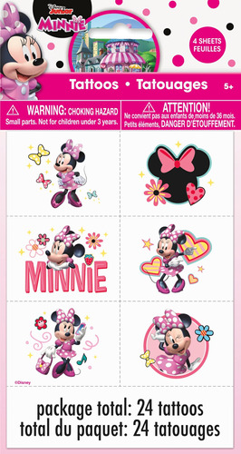 Tatuajes Temporales Para Fiesta De Minnie Mouse | Diseños .