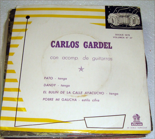 Carlos Gardel Pobre Mi Gaucha + 3 Vol 37 Simple / Kktus