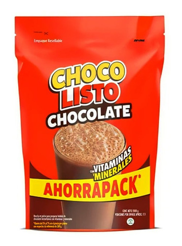 Bebida En Polvo Chocolisto 2k Sabor Choc - Kg a $30