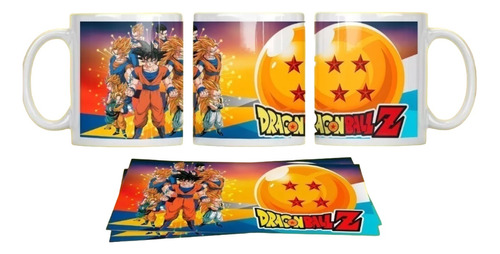 Kit Diseños Plantillas Tazas Dragon Ball Z Sublimación M3