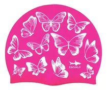 Comprar Gorra Natación Modelo Mariposas - Escualo Color Rosa Talla Unitalla Diseño De La Tela Silicon