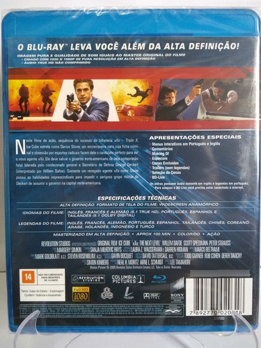 Blu-ray Triplo X - Estado De Emergência - Lacrado
