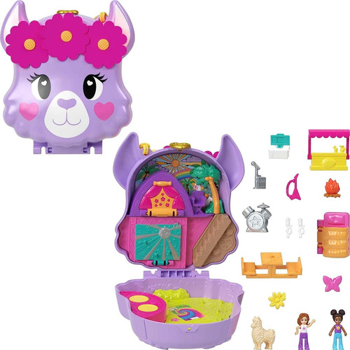 Polly Pocket Llama + Accesorios Miniatura