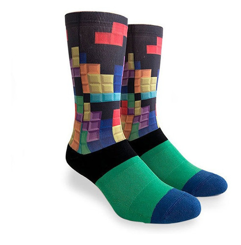 Medias Oliver Socks Deportivas Urbanas Modelo Tetris Blocks