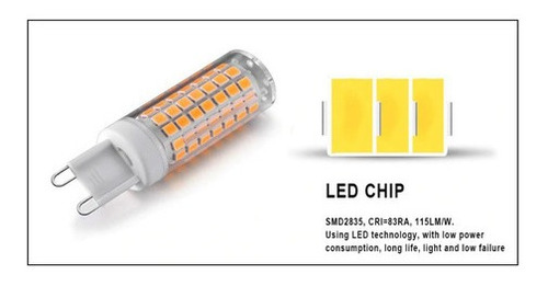 Imagem 7 de 9 de Kit 3 Lâmpadas Led G9 6w Aceita Dimmer
