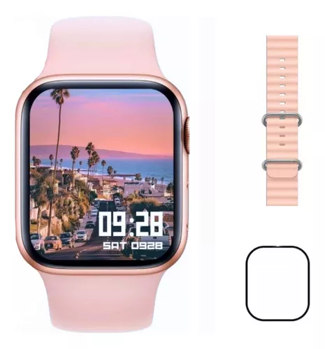 Relógio Lançamento Smart Watch P80 com 2 Pulseiras Rosa - ZION STORE RJ