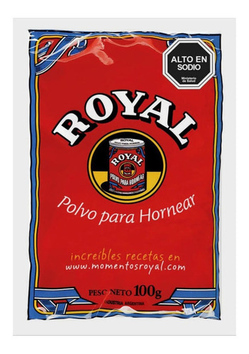 Polvos De Hornear Royal Sobre 100 G