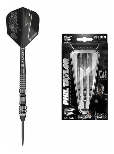 Phil Taylor Power 8-zero Black P8z4 Juego Dardo 80%