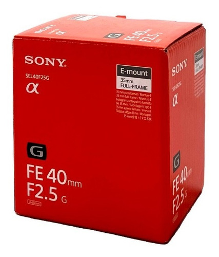 Lente Sony Fe 40 Mm F2.5 G (Usado)