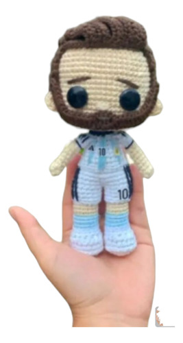 Messi Amigurumi Tejido A Crochet Lindo Regalo 