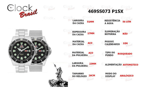 Relógio Orient Automático Netuno 469ss073 D1sx-oficial Nfe