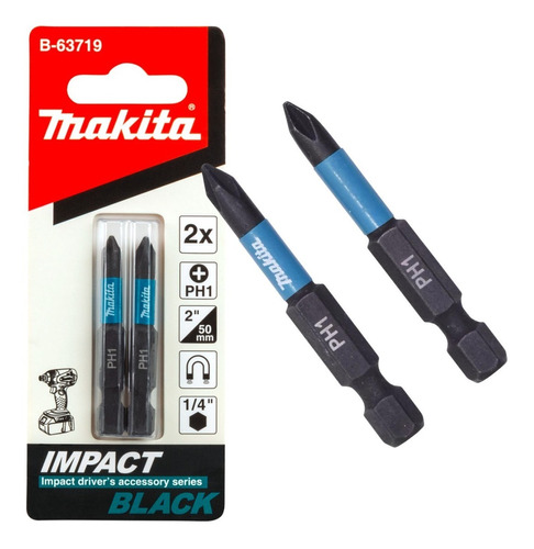 Punta Atornillador Impacto Ph1 X 50mm Makita B-63719 Pack X2