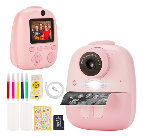 Cámara Digital Hd Para Niños Fotos Imprimibles Tarjeta 32gb