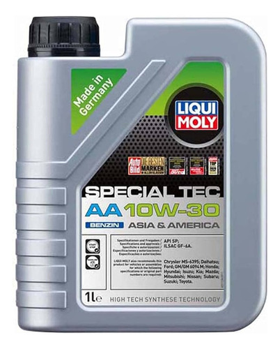 Aceite 10w30 Gasolina Automovil Liqui Moly Special Tec Aa 1l